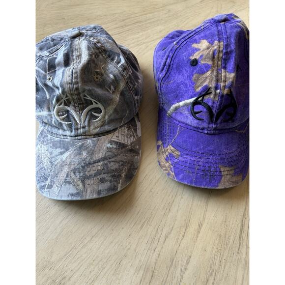 3* Camo Hats Purple Blue Hunting Fishing Caps Distressed Realtree 3 Baseball Hat - Picture 4 of 15